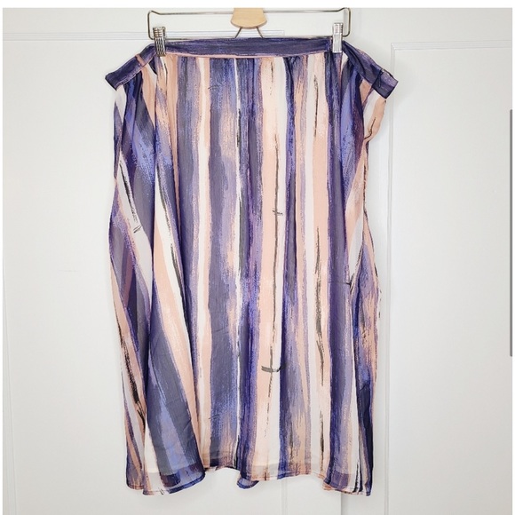 ModCloth Saga Watercolor Midi Skirt - Picture 2 of 4
